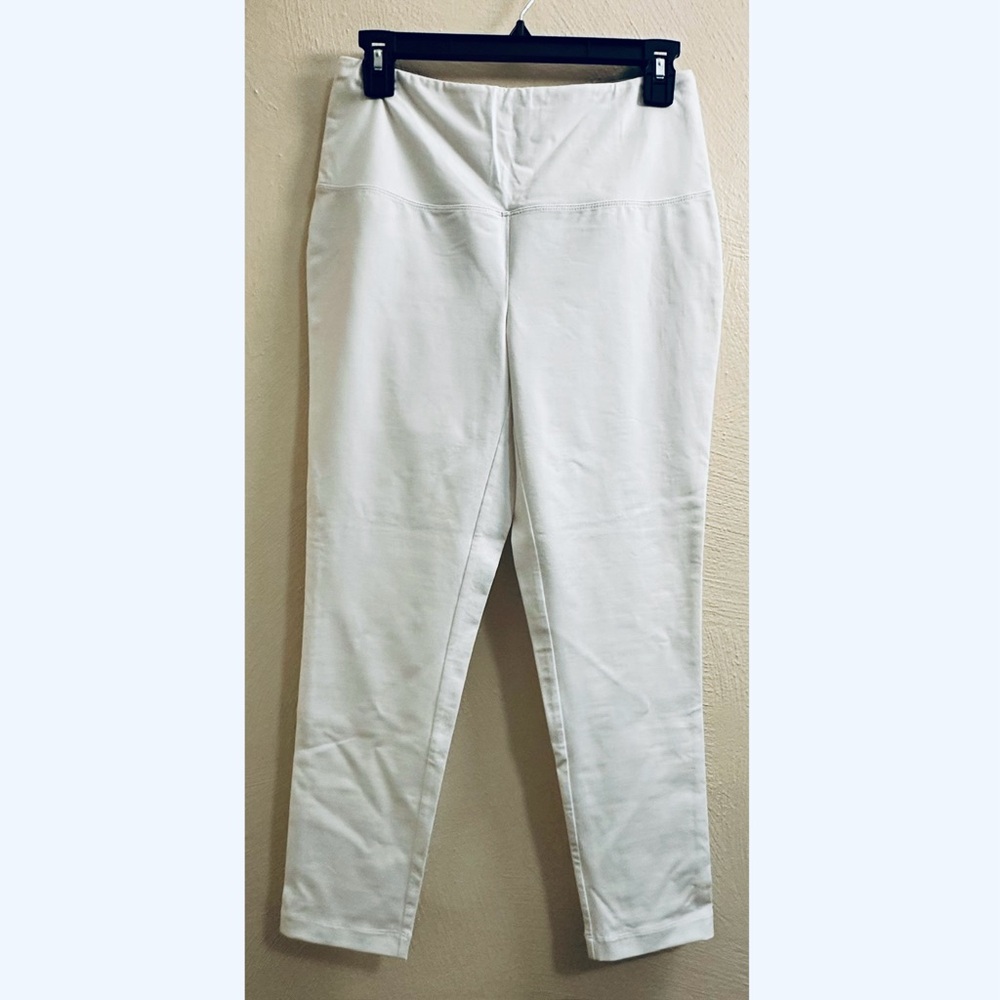 Chico’s 0 Zenergy Legging Crop Pants Optic White Stretch Dressy ☀️ - Picture 6 of 10